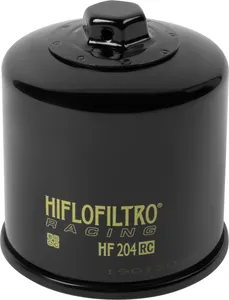 HIFLOFILTRO OIL FILTER SPIN-ON RACING WITH NUT PAPER GLOSSY BLACK