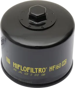 HIFLOFILTRO OIL FILTER SPIN-ON RACING WITH NUT PAPER GLOSSY BLACK