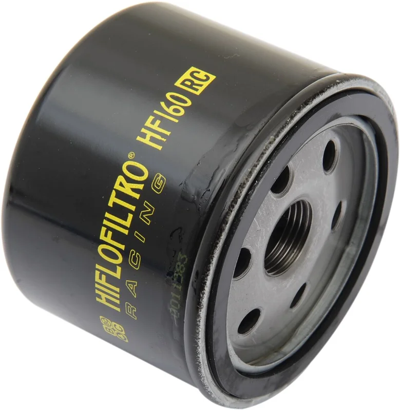 HIFLOFILTRO OIL FILTER SPIN-ON RACING WITH NUT PAPER GLOSSY BLACK