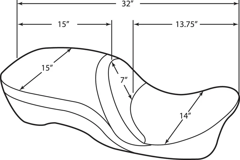 Drag Specialties SEAT TOURING LARGE DOUBLE DIAM