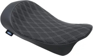 Drag Specialties SEAT SOLO DOUBLE DIAMOND SILVE