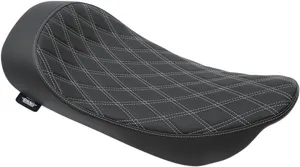 Drag Specialties SEAT SOLO DOUBLE DIAMOND SILVE