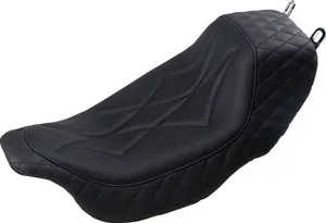 Mustang Revere Journey Solo Seat<br><ul><li>Cut low with plenty of lower back support to keep riders looking cool and riding in comfort.</li></ul>