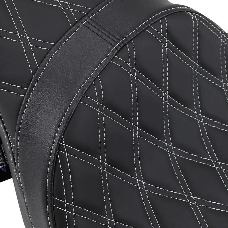 Drag Specialties SEAT 2-UP PREDATOR DOUBLE DIAM