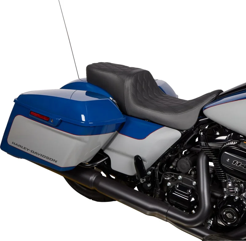 Drag Specialties SEAT PREDATOR 2-UP DOUBLE DIAM