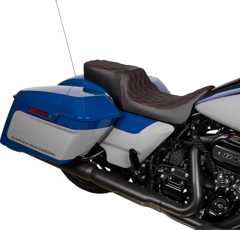 Drag Specialties SEAT PREDATOR 2-UP DOUBLE DIAM