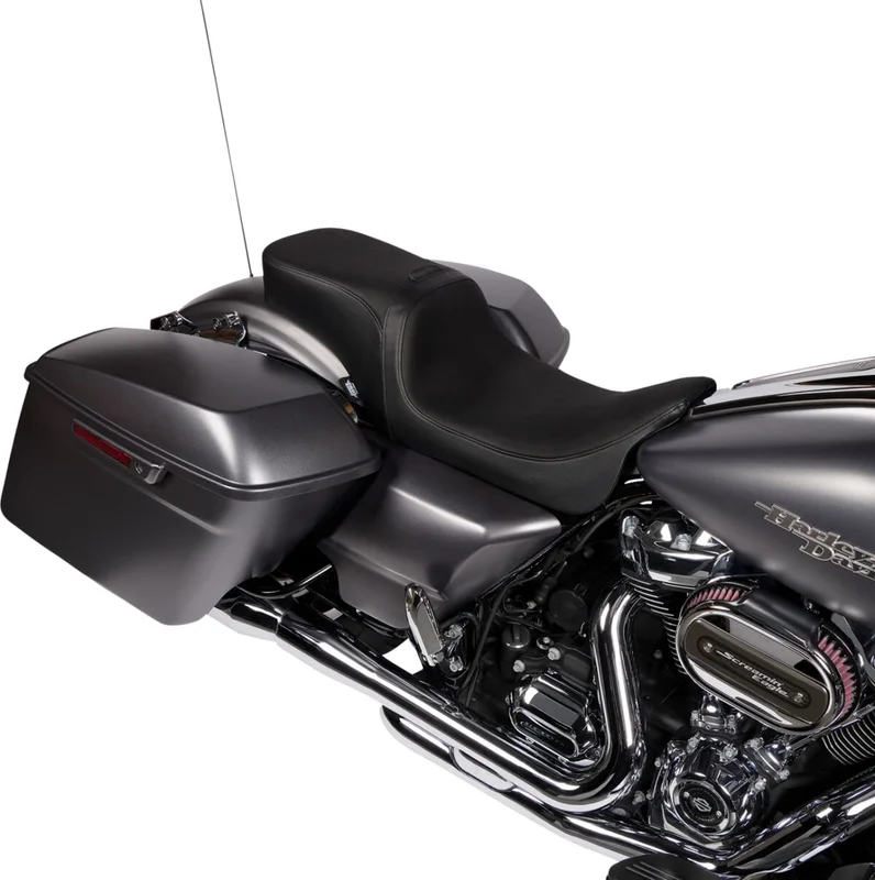 Drag Specialties SEAT PREDATOR 2-UP W/BACKREST