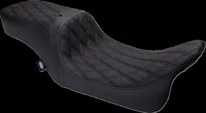 Drag Specialties SEAT PREDATOR 2-UP W/BACKREST 