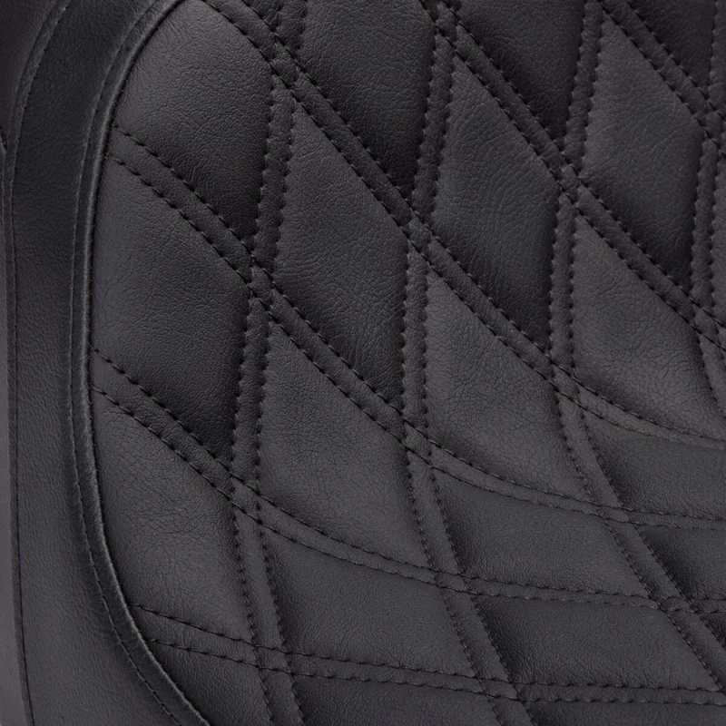 Drag Specialties SEAT PREDATOR 2-UP W/BACKREST