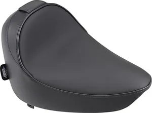 Drag Specialties Backrest Compatible Solo Seat<br><ul><li>Solar-reflective leather in the seating area and automotive-grade vinyl on the sides; patented process reduces surface temperature by as much as 25°F for a cooler seat, higher durability and longer life over conventional leather or vinyl</li><li>3/16" ABS thermoformed seat base with carpeted bottom to protect paint</li><li>Flexible urethane foam interior for maximum comfort</li><li>Lower rider 1/2" from stock seat</li><li>Made in the USA</li><li>Requires a 1/2" hole to be drilled in the fender.</li><li>EU: Solar-reflective leather in the seating area and automotive-grade vinyl on the sides; patented process reduces surface temperature by as much as -3,89 °C for a cooler seat, higher durability and longer life over conventional leather or vinyl</li><li>EU: 4,76 mm ABS thermoformed seat base with carpeted bottom to protect paint</li><li>EU: Lower rider 1,27 cm from stock seat</li></ul><br>Seat base does not include rubber bumpers.