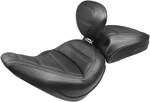 Mustang Touring Seat<br><ul><li>High-quality expanded vinyl cover combines the appearance of leather with the durability to withstand the elements</li><li>Proprietary polyurethane-based foam compound offers comfort, support, and retains its shape</li><li>Lightweight marine-grade fiberglass baseplate for long-term durability and support</li><li>Stylish contrasting blend of smooth and perforate vinyl material</li><li>Detailed double stitching with classic tuck &amp; roll design</li></ul><br>Backrest is fully adjustable and easily removable without tools.