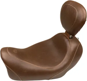 Mustang Wide Tripper™ Solo Seat<br><ul><li>Detailed stitch work in the highly durable, synthetic glove leather cover</li><li>Seat design lets you ride low and still be comfortable</li><li>Marine-grade fiberglass baseplate</li><li>Made in the USA</li></ul>