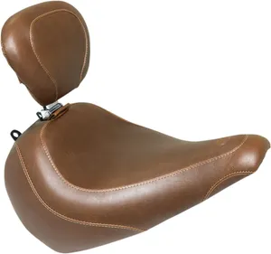 Mustang Wide Tripper™ Seat<br><ul><li>High-quality expanded vinyl cover combines the appearance of leather with the durability to withstand the elements</li><li>Matching passenger seat offers a spacious 10” width for passengers and is 2.5” wider than stock passenger area</li><li>Sits the rider slightly lower but at a similar reach to controls compared to stock</li><li>Cut narrow at the nose so the rider can easily plant their feet on the ground</li></ul>
