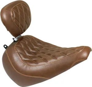 Mustang Wide Tripper™ Solo Seat<br><ul><li>Detailed stitch work in the highly durable, synthetic glove leather cover</li><li>Seat design lets you ride low and still be comfortable</li><li>Marine-grade fiberglass baseplate</li><li>Made in the USA</li></ul>