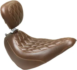 Mustang Wide Tripper™ Solo Seat<br><ul><li>Detailed stitch work in the highly durable, synthetic glove leather cover</li><li>Seat design lets you ride low and still be comfortable</li><li>Marine-grade fiberglass baseplate</li><li>Made in the USA</li></ul>