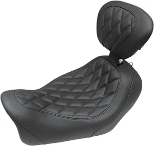 Mustang Wide Tripper™ Solo Seat<br><ul><li>Detailed stitch work in the highly durable, synthetic glove leather cover</li><li>Seat design lets you ride low and still be comfortable</li><li>Marine-grade fiberglass baseplate</li><li>Made in the USA</li></ul>