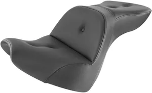 Saddlemen Explorer RoadSofa™ Seat<br><ul><li>A version of Saddlemen's popular touring seat, but with a plush, pillow-top style covering</li><li>Provides riders of non-touring motorcycles the comfort and style of a RoadSofa™ seat</li><li>Exclusive, unique split-cushion design separates the seating surface from the lumbar support, reducing tailbone and back pressure for maximum long-range comfort</li><li>GelCore™ in both driver and passenger portions increases comfort even during long trips</li><li>Comfortable touring design</li><li>Made in the USA</li></ul>