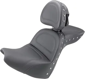Saddlemen Explorer Special Seat<br><ul><li>Supple SaddleHyde™ offers a combination of comfort, glove-soft leathery feel and weather-resistant, no-maintenance good looks</li><li>Split-cushion design separates seating surface from lumbar support, reducing tailbone and back pressure</li><li>Designed and contoured for two-up touring comfort; match all studded saddlebags and luggage</li><li>SaddleGel™ in both driver and passenger areas increases comfort during trips of any length</li><li>Also feature 1/2" chrome-plated brass studs that follow a special stitch pattern</li><li>Made in the USA</li></ul>