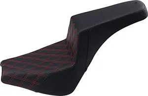 Saddlemen Step-Up Seat<br><ul><li>Ultra-Foam's unique molding process creates an element-resistant, self-skinning process that seals the foam from water and enhances the seat's durability as well as comfort</li><li>Blends rider and passenger comfort with the ergonomics required to keep the rider locked in place and in control of the bike</li><li>Combines a GelCore™ interior with Ultra-Foam that creates a perfect balance of rigidity and user compliance</li><li>All mounting hardware and instructions are included for easy installation</li><li>High lumbar keeps the rider locked into the seat</li><li>Whisper-grain SaddleHyde™ cover</li><li>Made in the USA</li></ul>