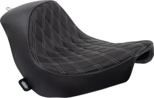 Drag Specialties SEAT SOLO DOUBLE DIAMOND SILVE