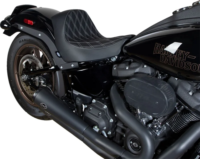 Drag Specialties SEAT SOLO DOUBLE DIAMOND SILVE