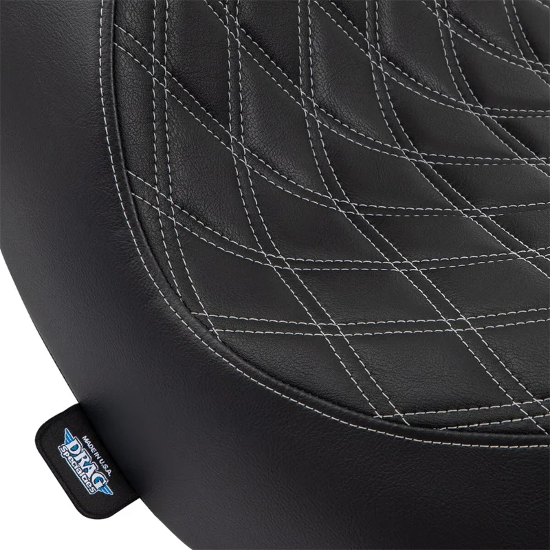 Drag Specialties SEAT SOLO DOUBLE DIAMOND SILVE