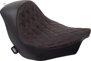 Drag Specialties SEAT SOLO DOUBLE DIAMOND RED 