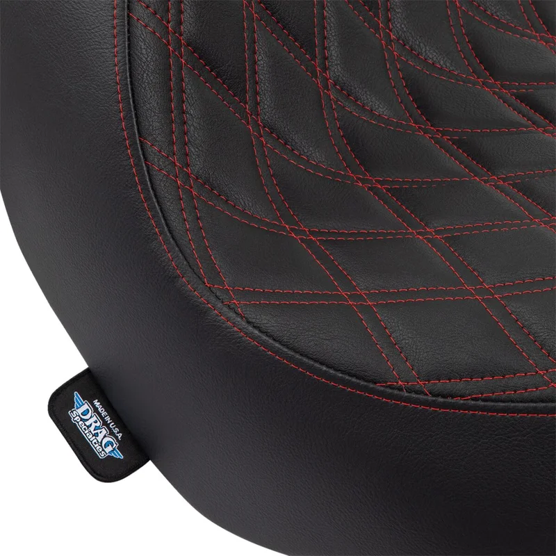 Drag Specialties SEAT SOLO DOUBLE DIAMOND RED
