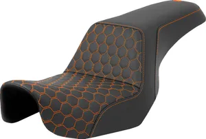 Saddlemen SEAT STEP UP HC ORANGE STITCH