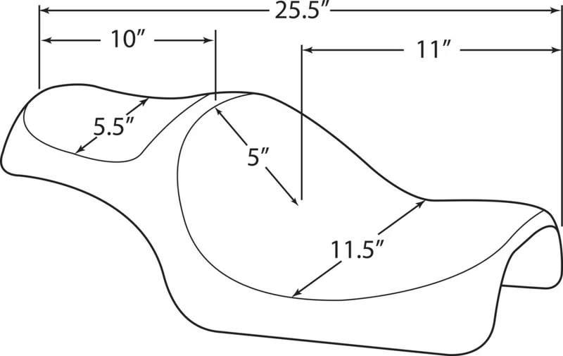 Drag Specialties SEAT 2-UP CABALLERO DIAMOND