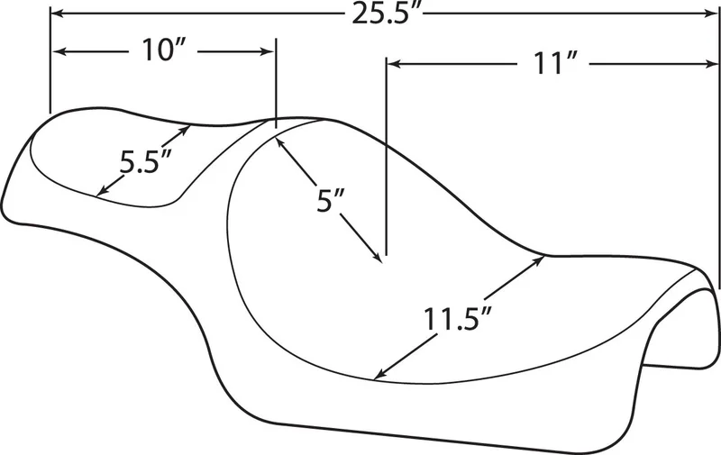 Drag Specialties SEAT 2-UP CABALLERO DIAMOND