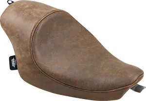 Drag Specialties SEAT SOLO 3/4 BROWN LEATHER