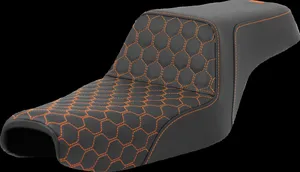 Saddlemen SEAT STEP UP HC ORANGE STITCH