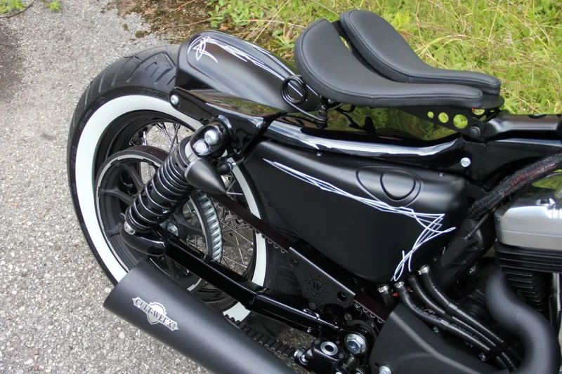 Cult-Werk XL Sportster frame cover. Short, gloss black