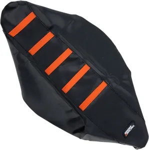 MOOSE OFFROAD HARD-PARTS RIBBED SEAT COVER BLACK/ORANGE