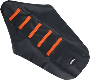 MOOSE OFFROAD HARD-PARTS RIBBED SEAT COVER BLACK/ORANGE
