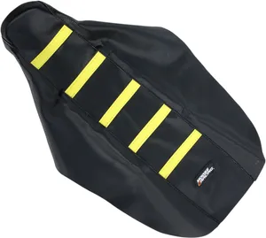 MOOSE OFFROAD HARD-PARTS RIBBED SEAT COVER BLACK/YELLOW