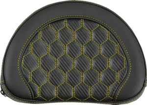 Saddlemen RoadSofa™ Sissy Bar Pad<br><ul><li>Mounts to Harley-Davidson accessory and most popular aftermarket brands with 5” width</li><li>Pad can be mounted using OEM/aftermarket bolt patterns or can mount using chrome brackets which are supplied</li><li>Includes mounting brackets and hardware</li><li>Universal fitment</li><li>Made in the USA</li></ul>