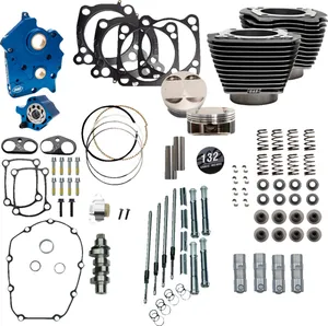 S&S 132" Power Package Engine Performance Kit<br><ul><li>Transform the 114" or the 117" water-cooled M8 into 132"</li><li>Adjustable pressure relief valve can be adjusted with unit installed in the engine</li><li>S&amp;S valve springs feature high-performance conical single-wire spring design</li><li>Magnet in cam chest to help prevent debris from entering oil pump</li><li>Independent scavenge sections for flywheel cavity and cam chest</li><li>Big bore cylinders are matched with cam/cam plate and oil pump</li><li>Passage plugs are removable for servicing</li><li>Original engine serial numbers are retained</li><li>Debris screen in both scavenge pickups</li><li>MLS (multi-layered steel) head gaskets</li><li>Performance matched 550 cam</li><li>Works with stock crankcase</li><li>Retains stock engine height </li><li>Includes cam cover badge</li><li>Made in the USA</li></ul>