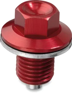 MOOSE OFFROAD HARD-PARTS MAGNETIC DRAIN PLUG ZIP-TY RED SUZUKI