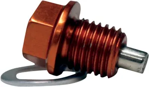 MOOSE OFFROAD HARD-PARTS MAGNETIC DRAIN PLUG ZIP-TY ORANGE KTM