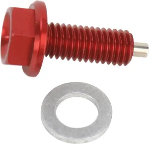 MOOSE OFFROAD HARD-PARTS MAGNETIC DRAIN PLUG ZIP-TY RED HONDA