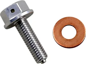 MOOSE OFFROAD HARD-PARTS DRAIN PLUG MAGNETIC SLVR