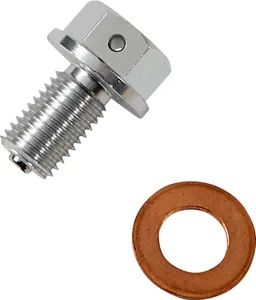 MOOSE OFFROAD HARD-PARTS DRAIN PLUG MAGNETIC SLVR