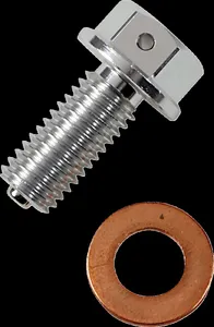 MOOSE OFFROAD HARD-PARTS DRAIN PLUG MAGNETIC SLVR