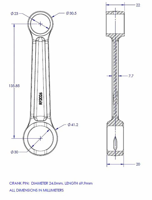 VINTCO CONNECTING ROD KR2026