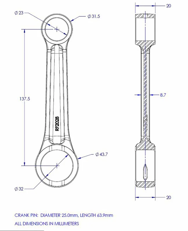VINTCO CONNECTING ROD KR2028