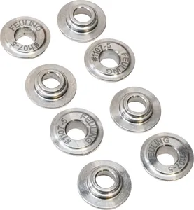Feuling Titanium Valve Spring Retainer Kit<br><ul><li>Titanium Valve Spring Retainer Kit for M8 models</li><li>Made in the USA</li></ul><br>Decreases installed valve spring height to help reduce the amount of shims needed to properly setup valve springs for cam lift.