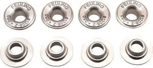 Feuling Titanium Valve Spring Retainer Kit<br><ul><li>Titanium Valve Spring Retainer Kit for M8 models</li><li>Made in the USA</li></ul><br>Increases valve spring installed height without the need for removing/cutting valve spring seat pockets/depths.