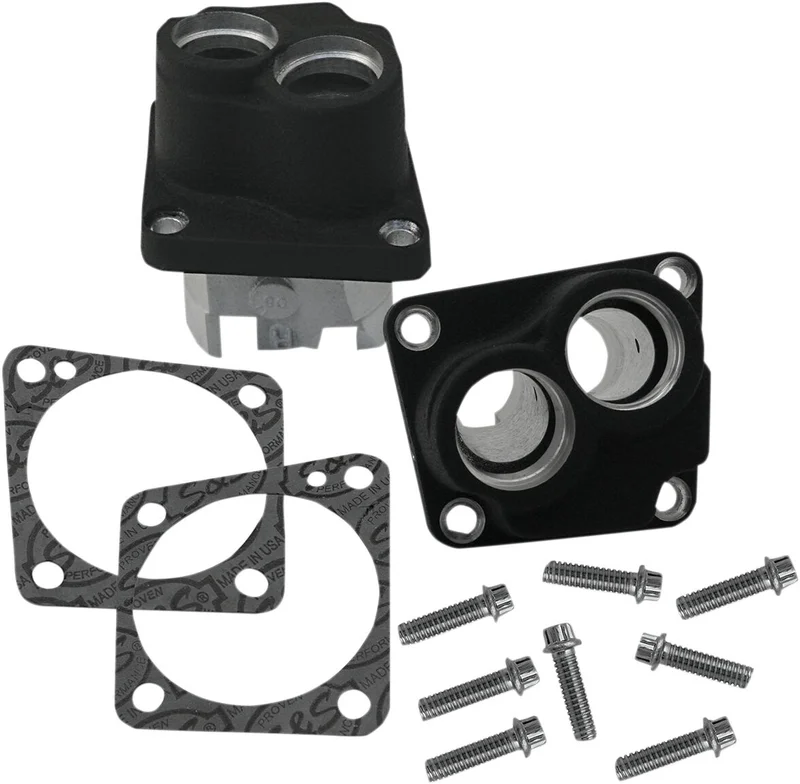 S&S 84-99 cast tappet block set front/rear. Black - 18622-85B